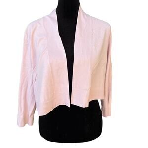 Calvin Klein women’s size XL cropped cardigan, light pink